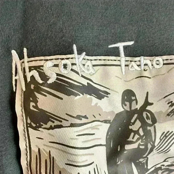 Star Wars Womens Sz 1X Gray Ahsoka Tano Grogu Disney Parks Concept - Picture 3 of 7